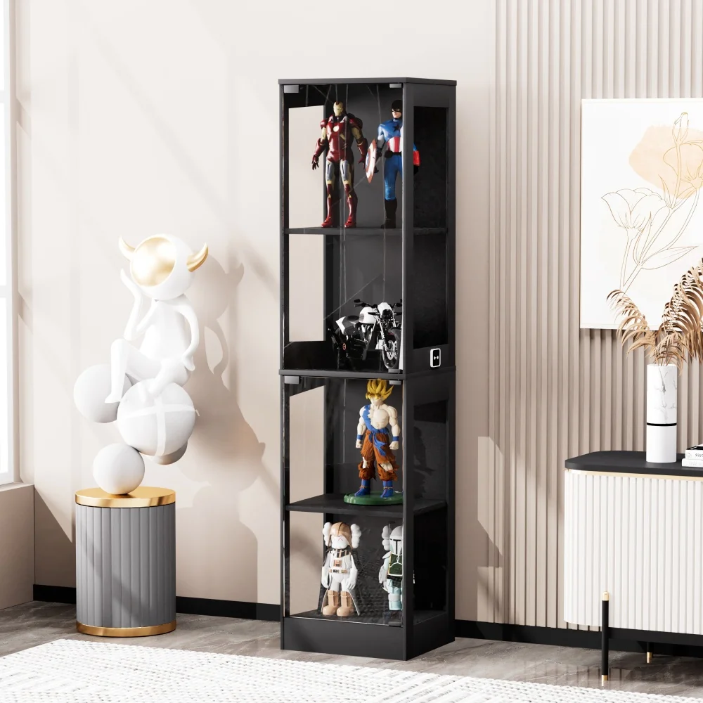 StayPlay Runaway Vitrinekast – Zwart met LED-verlichting en opbergruimte – Serie 2