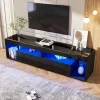 StayPlay Runaway TV-meubel – Zwart met 2 laden en LED-verlichting