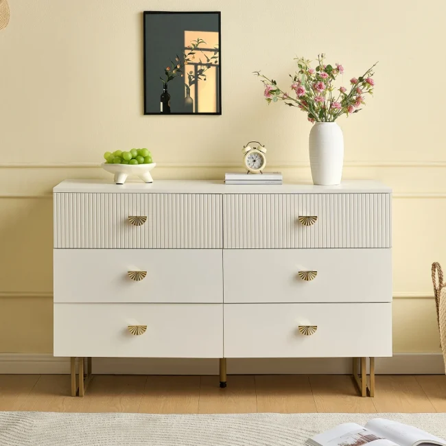 StayPlay Runaway Dressoir – MDF Wit met 6 laden