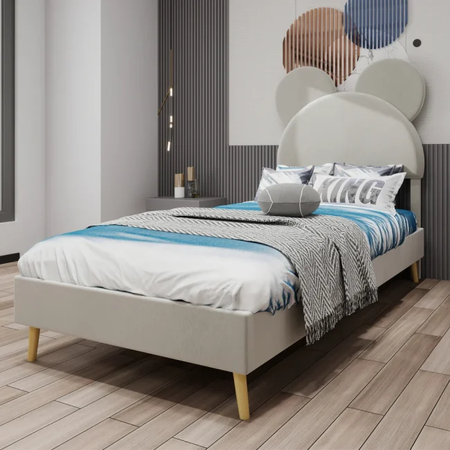 StayPlay Runaway Gestoffeerd Bed 90x200cm met opbergruimte