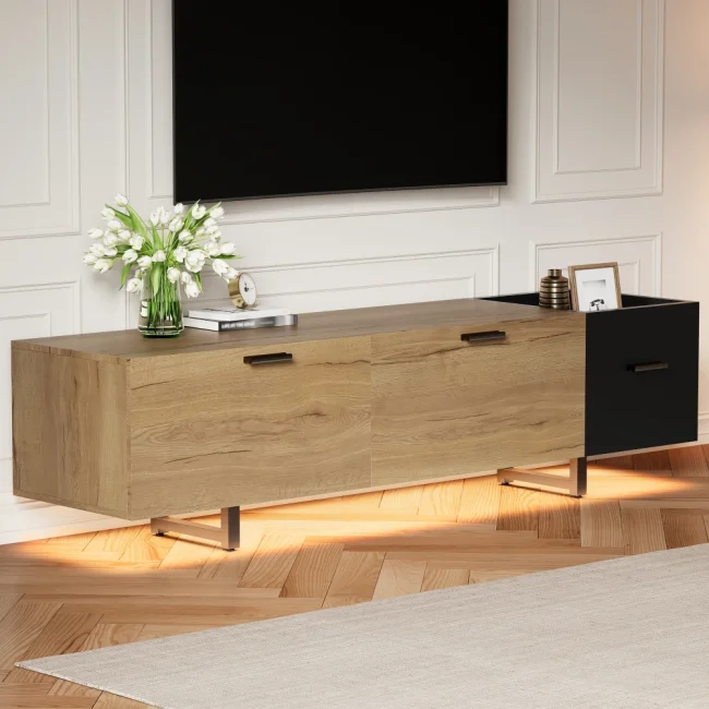 StayPlay Runaway TV-meubel – Hout Zwart – Serie 3