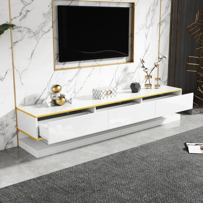StayPlay Runaway TV-meubel – Wit met 3 laden