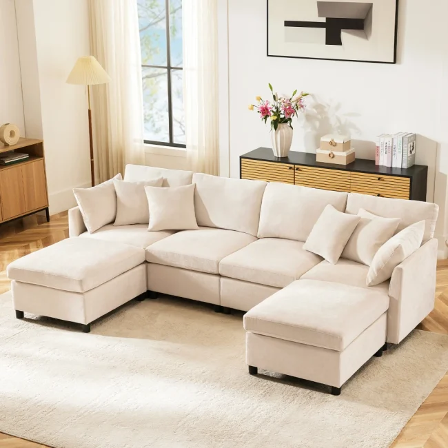 StayPlay Runaway Hoekbank – Chenille met modulair ontwerp