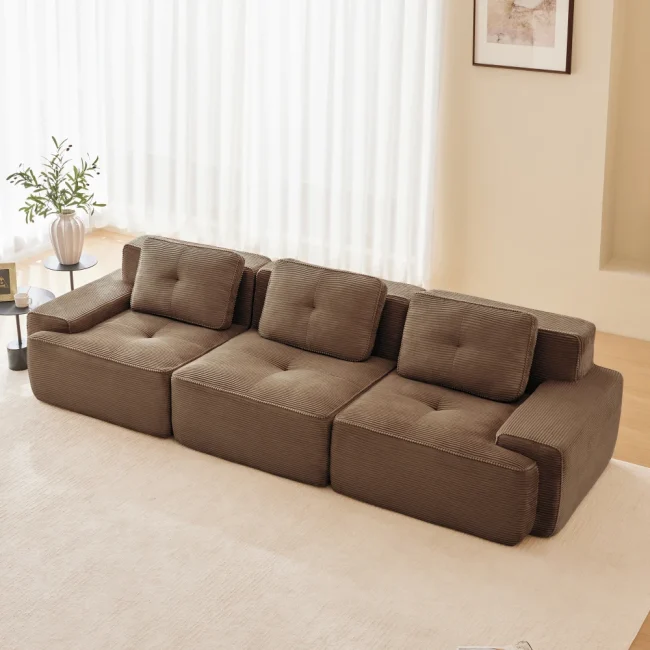 StayPlay Runaway Modulaire Bank 3-zits – Corduroy Groen met modulair ontwerp