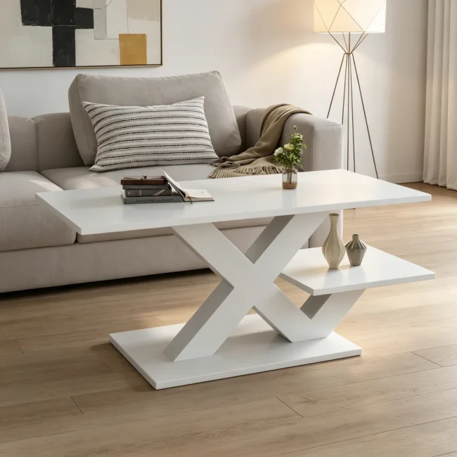 StayPlay Runaway Salontafel 100x48x45cm – MDF Wit