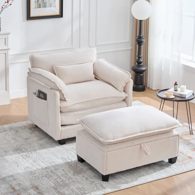 StayPlay Runaway Fauteuil – Chenille met los kussen inbegrepen