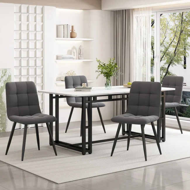 StayPlay Runaway Eettafel 140x80cm – Metaal Zwart