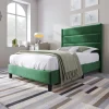 StayPlay Runaway Kinderbed Fluweel Donkergroen met Roosterdesign