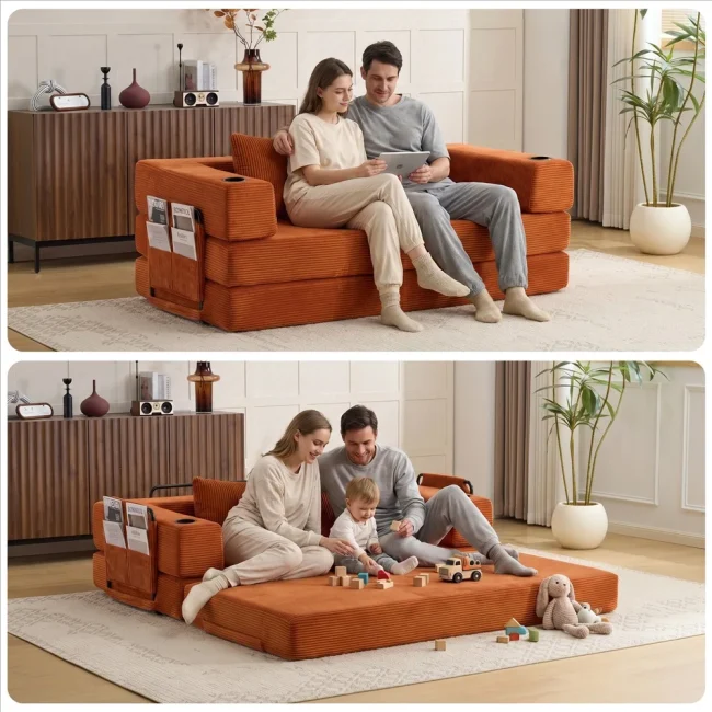 StayPlay Runaway Modulaire Bank – Corduroy met modulair ontwerp