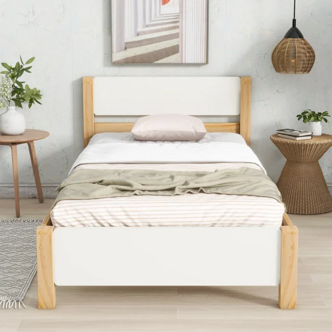 StayPlay Runaway Eenpersoonsbed – Massief Hout Wit