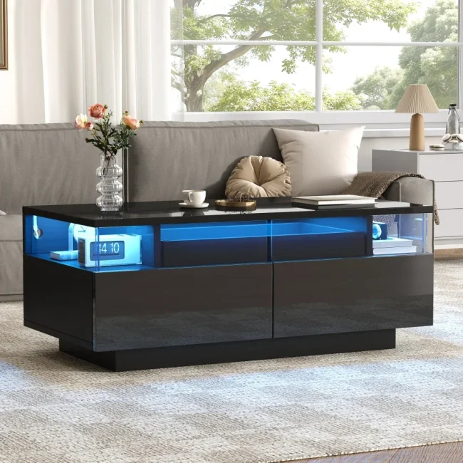 StayPlay Runaway Salontafel – Zwart met LED-verlichting