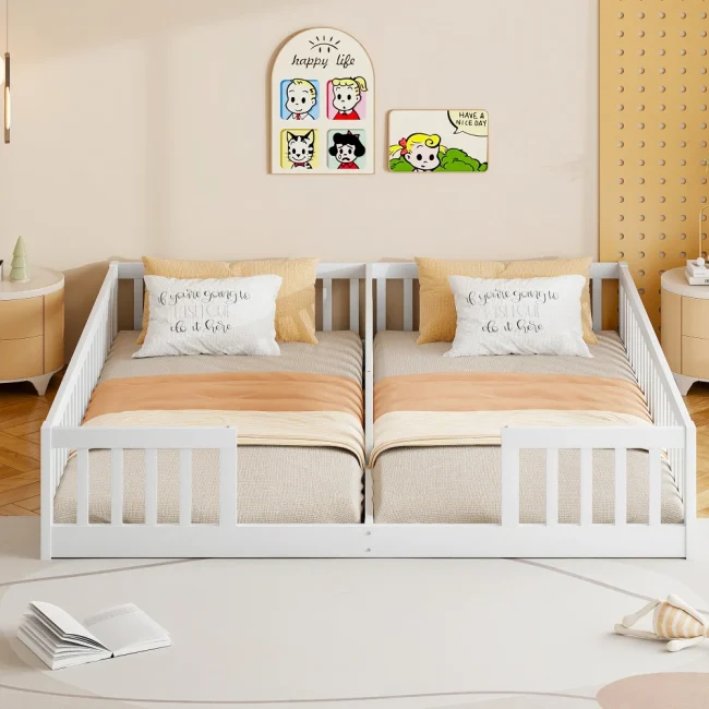 StayPlay Runaway Kinderbed 90x200cm – Grenen met roosterdesign