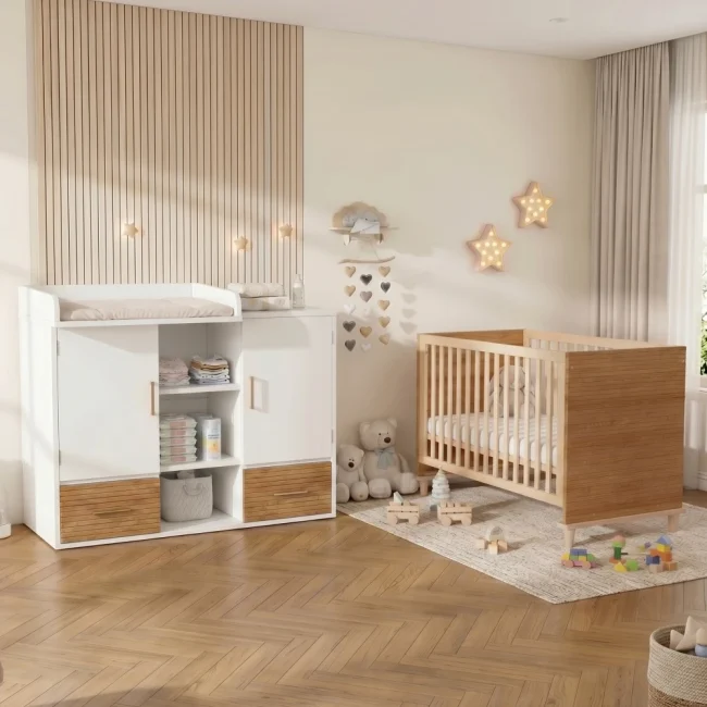 StayPlay Runaway Babybedje 70×140×87cm – Hout