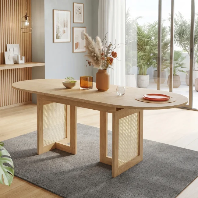 StayPlay Runaway Rechthoekige Eettafel – Eiken met uitschuifbaar blad en geschikt voor 6-8 personen