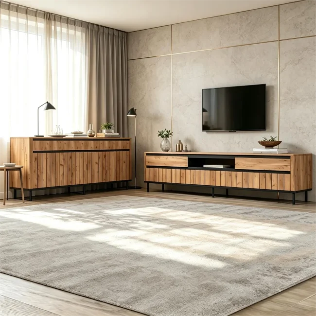 StayPlay Runaway TV-kast 160x40x73cm – Hout Zwart