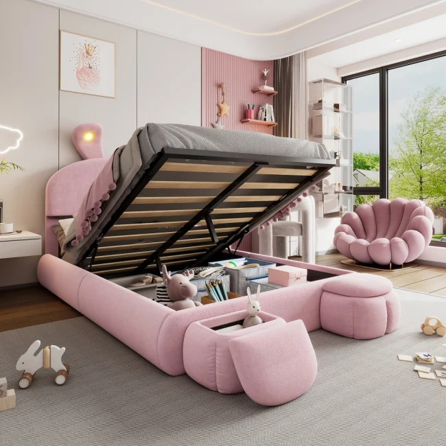 StayPlay Runaway Hydraulisch Bed 140x200cm met hydraulisch opbergsysteem
