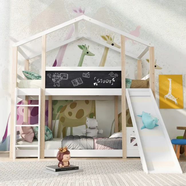 StayPlay Runaway Stapelbed 90x200cm met glijbaan – Serie 1