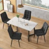 StayPlay Runaway Rechthoekige Eettafel 117x68cm – Marmerlook Zwart