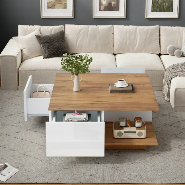 StayPlay Runaway Salontafel – Hout Wit