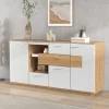 StayPlay Runaway Dressoir 160x40x77cm met 4 laden, 2 deuren en LED-verlichting