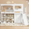 StayPlay Runaway Stapelbed 90x200cm – Grenen met opbergruimte, glijbaan en veilige trap