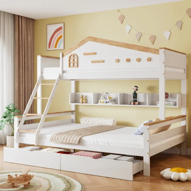 StayPlay Runaway Kinderstapelbed 90x200cm met veilige trap