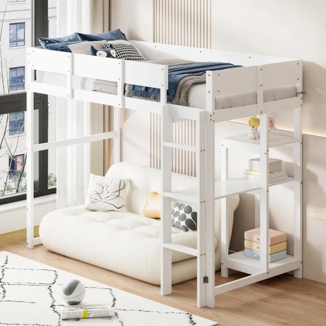 StayPlay Runaway Stapelbed 90x200cm – Massief Grenen