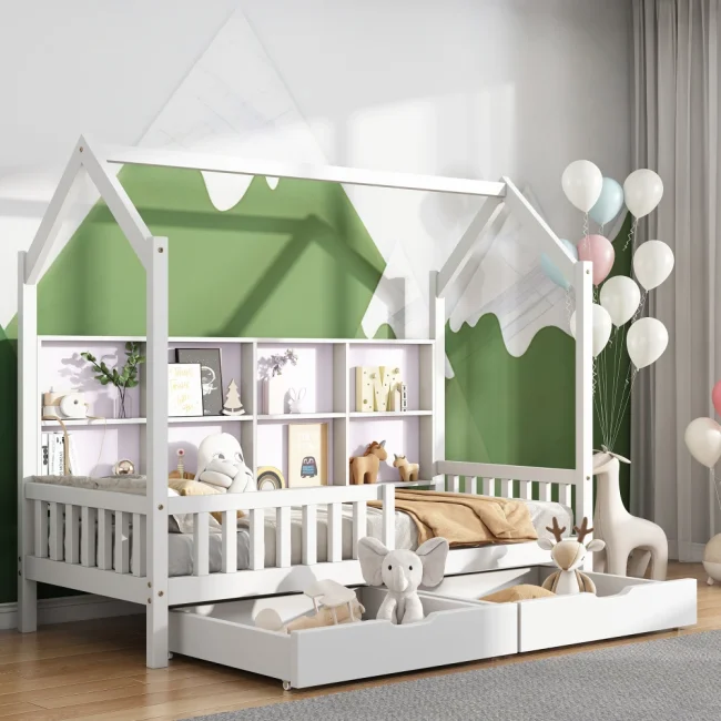 StayPlay Runaway Kinderstapelbed 90x200cm met opbergruimte