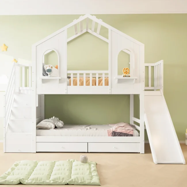 StayPlay Runaway Tweepersoonsbed 90x200cm – Wit