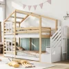StayPlay Runaway Stapelbed 90x200cm met opbergruimte en boomhutdesign