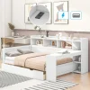 StayPlay Runaway Dagbed 90x200cm met USB-oplaadpoort, ingebouwd bureau en nachtkastje