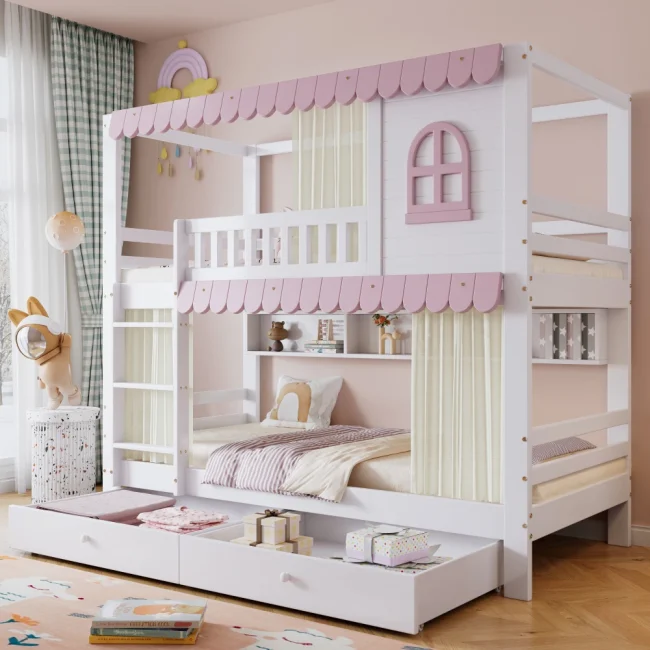 StayPlay Runaway Stapelbed 90x200cm met opbergruimte