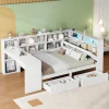 StayPlay Runaway Kinderbed – Hout met LED-verlichting en ingebouwd bureau