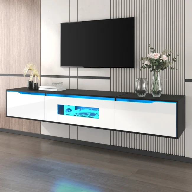 StayPlay Runaway TV-meubel – Zwart met LED-verlichting – Serie 2
