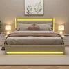 StayPlay Runaway Tweepersoonsbed – Linnen met LED-verlichting, USB-oplaadpoort en lattenbodem