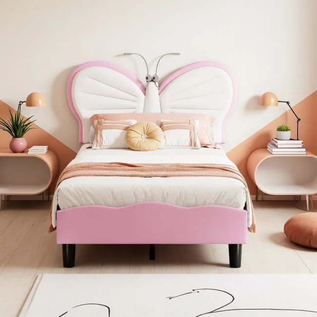 StayPlay Runaway Kinderbed 90x190cm – PU-leer Wit – Serie 2