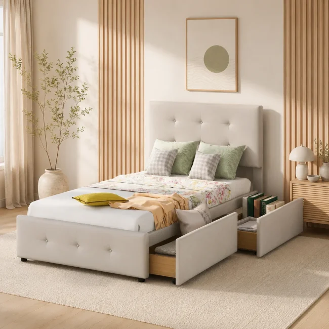 StayPlay Runaway Kinderbed 90x200cm – Wit – Serie 3