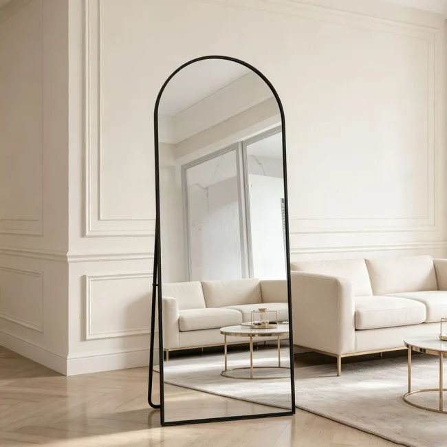 StayPlay Runaway Staande Spiegel 162x53cm – Glas Zwart – Serie 2