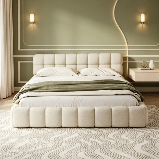 StayPlay Runaway Matras 140x190cm – Hout Wit
