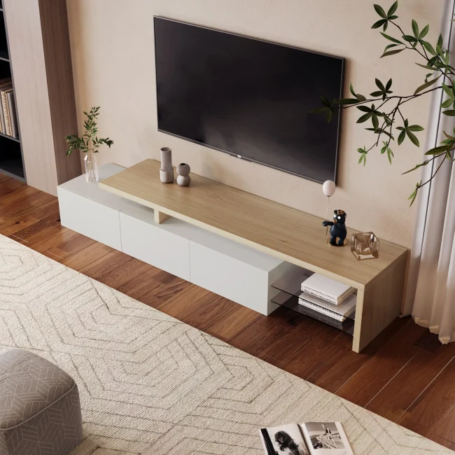 StayPlay Runaway Mediakast 200x42x39cm – Glas
