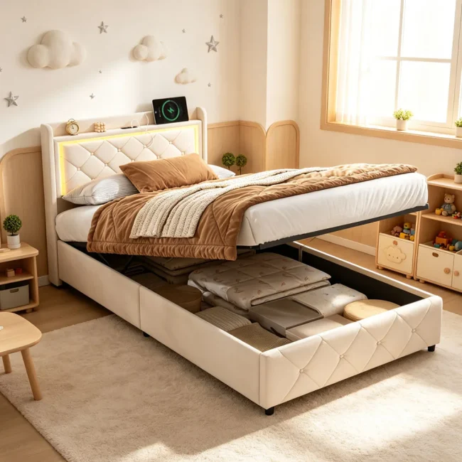 StayPlay Runaway Kinderbed 90x200cm – Wit – Serie 15