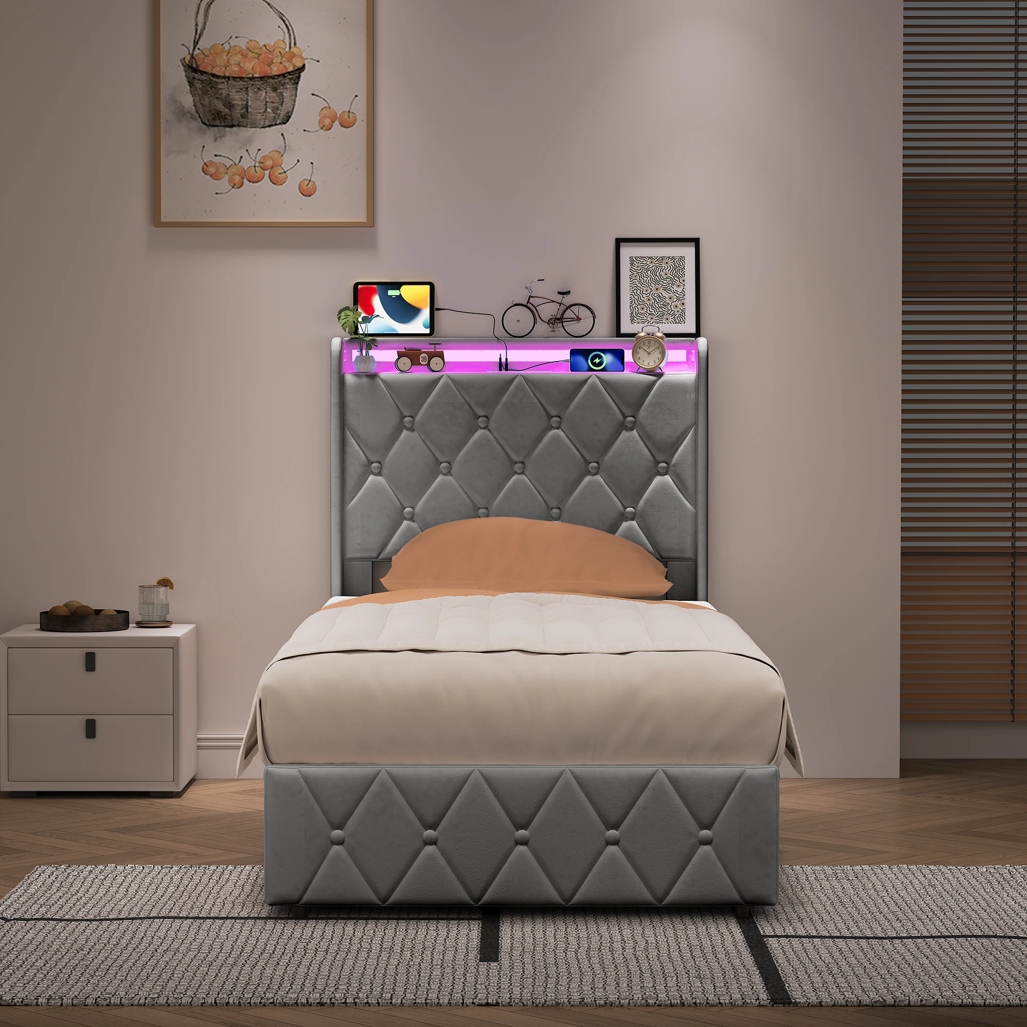 StayPlay Runaway Kinderbed 90x200cm – Wit – Serie 18