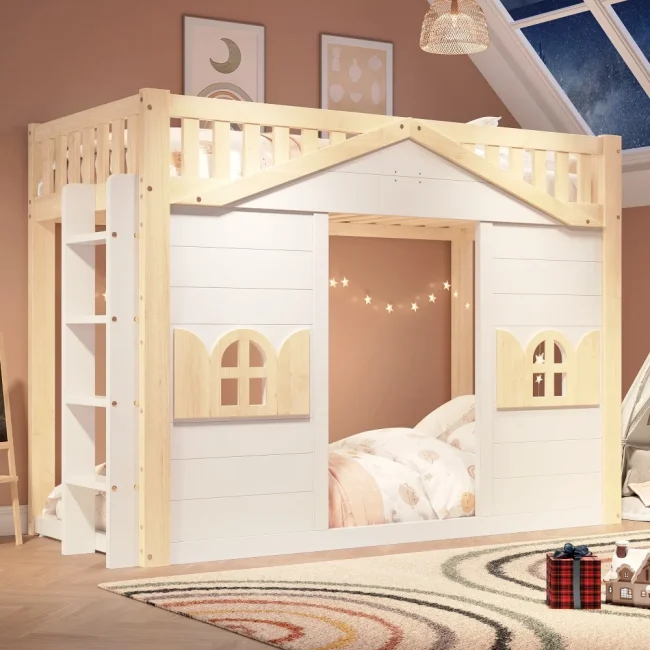 StayPlay Runaway Huisbed 90x200cm – Hout Wit