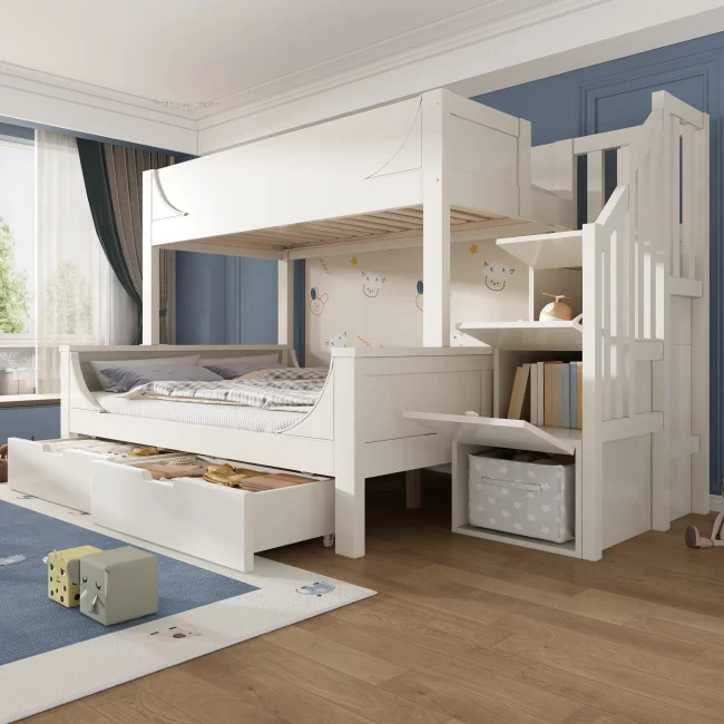 StayPlay Runaway Kinderstapelbed 90x200cm – Hout