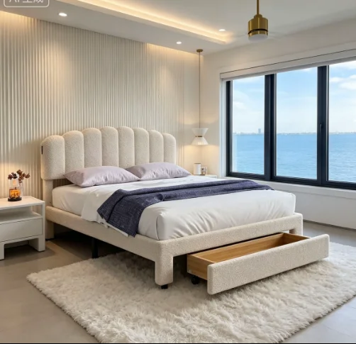 StayPlay Runaway Bedframe 140x200cm – Hout Beige met opbergruimte en lattenbodem