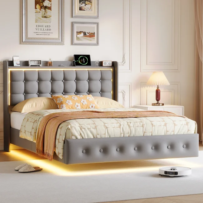 StayPlay Runaway Logeerbed 160x200cm – Fluweel met LED-verlichting