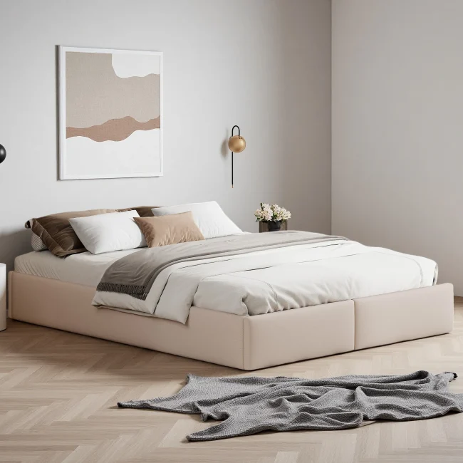 StayPlay Runaway Tweepersoonsbed 140x200cm met hydraulisch opbergsysteem en opbergruimte