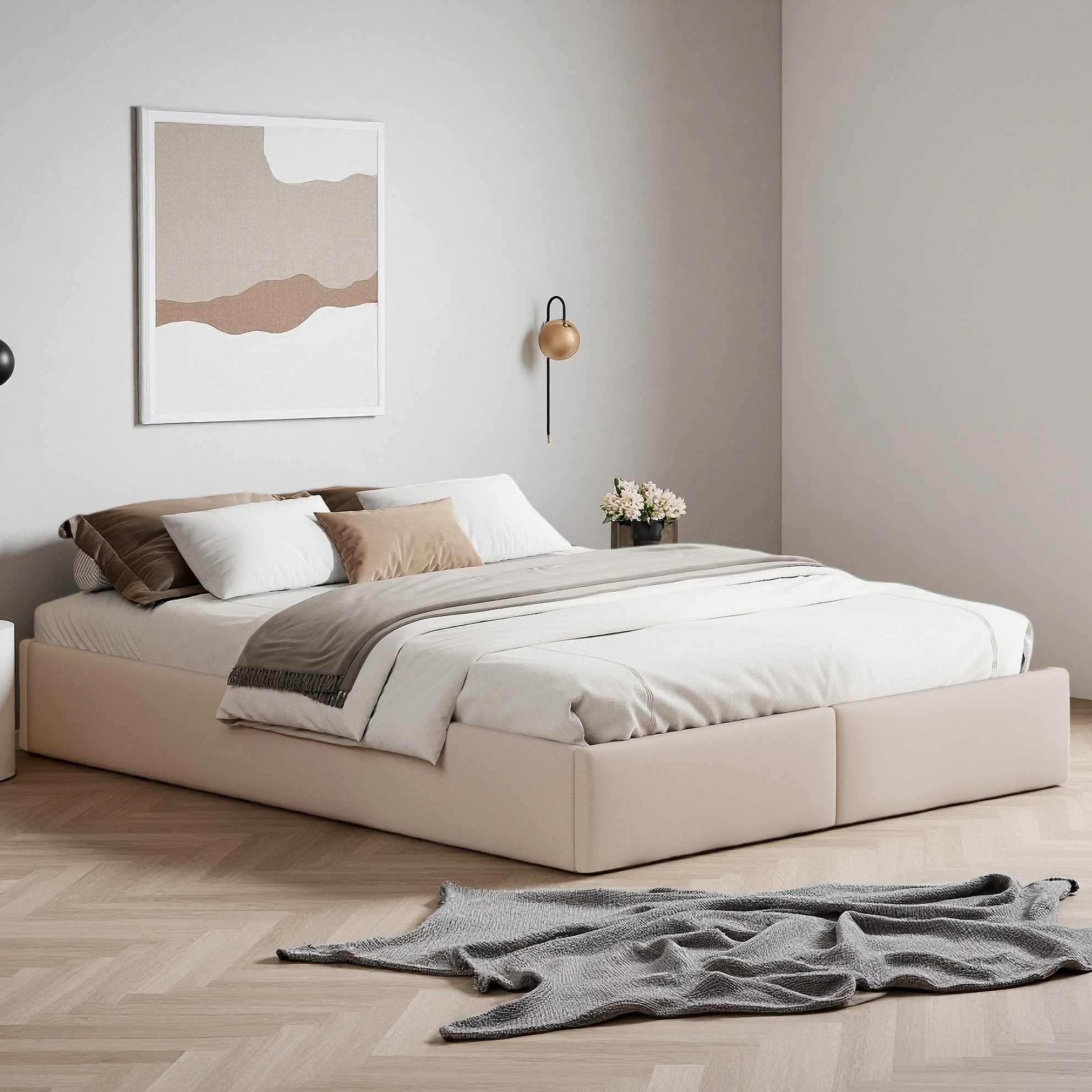 StayPlay Runaway Tweepersoonsbed 140x200cm met hydraulisch opbergsysteem en opbergruimte