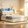 StayPlay Runaway Tweepersoonsbed 140/160x200cm – Fluweel met hydraulisch opbergsysteem, opbergruimte en lattenbodem