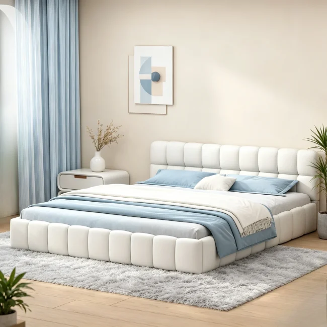 StayPlay Runaway Tweepersoonsbed 140/160x200CM – Linnen met lattenbodem